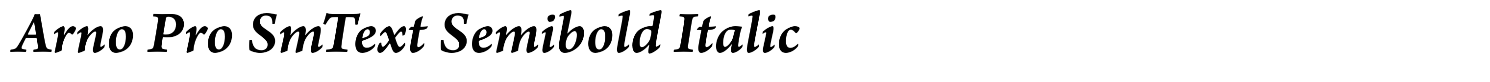 Arno Pro SmText Semibold Italic